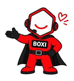 Boxi z kartonami na wózku