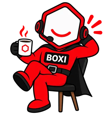 Boxi siedzi wygodnie z kawą, proces idzie sam